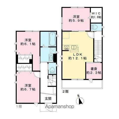 ライトムーン　Ａ棟 3SLDK 賃貸物件詳細