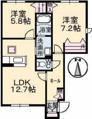 広島県安芸郡府中町八幡１ 天神川駅 2LDK アパート 賃貸物件詳細