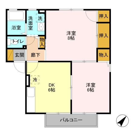 群馬県高崎市八千代町３ 高崎駅 2DK アパート 賃貸物件詳細