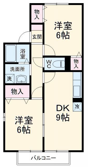 グランメールＫ 1階 2DK 賃貸物件詳細