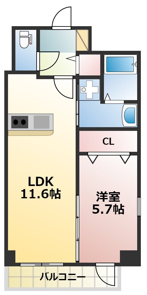 熊本県熊本市南区田迎３ 南熊本駅 1LDK マンション 賃貸物件詳細