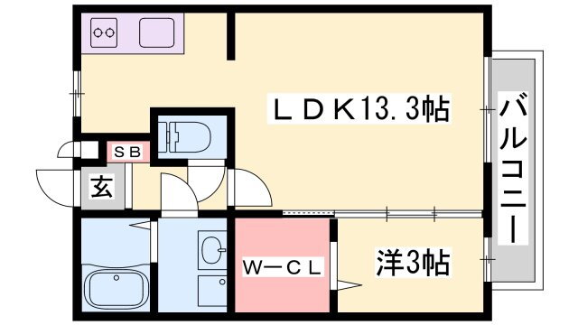 兵庫県姫路市飾磨区構３ 亀山駅 1LDK アパート 賃貸物件詳細