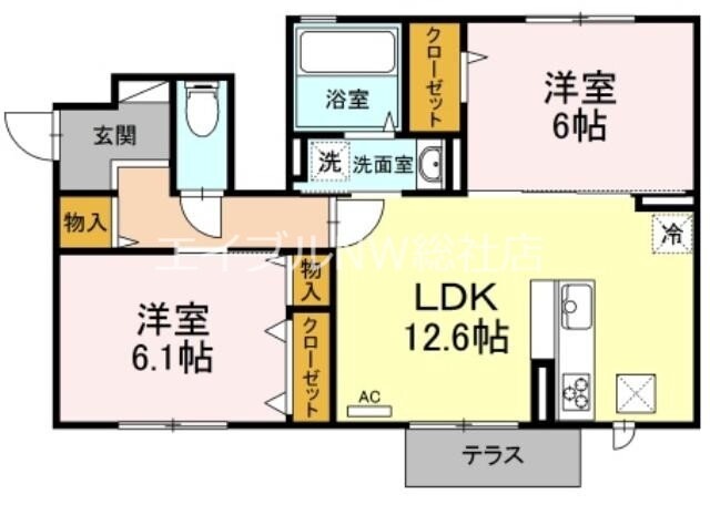 岡山県倉敷市北畝１ 栄駅 2LDK アパート 賃貸物件詳細