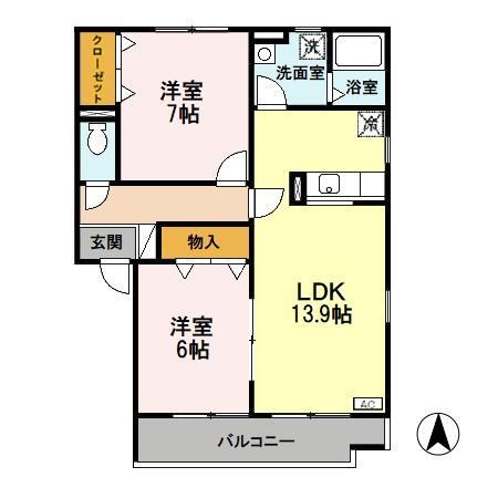 奈良県奈良市押熊町 学研奈良登美ヶ丘駅 2LDK アパート 賃貸物件詳細