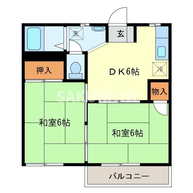 栃木県足利市朝倉町 野州山辺駅 2DK アパート 賃貸物件詳細