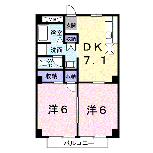 大分県大分市三佐５ 鶴崎駅 2DK アパート 賃貸物件詳細