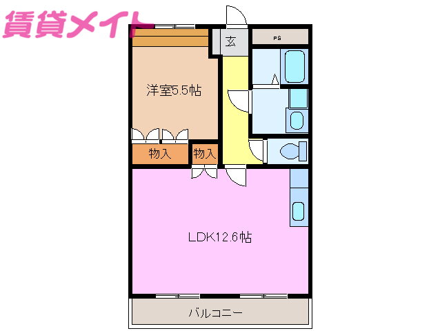 三重県松阪市甚目町 高茶屋駅 1LDK アパート 賃貸物件詳細