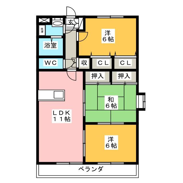 メゾン　ド　プレヌ 1階 3LDK 賃貸物件詳細