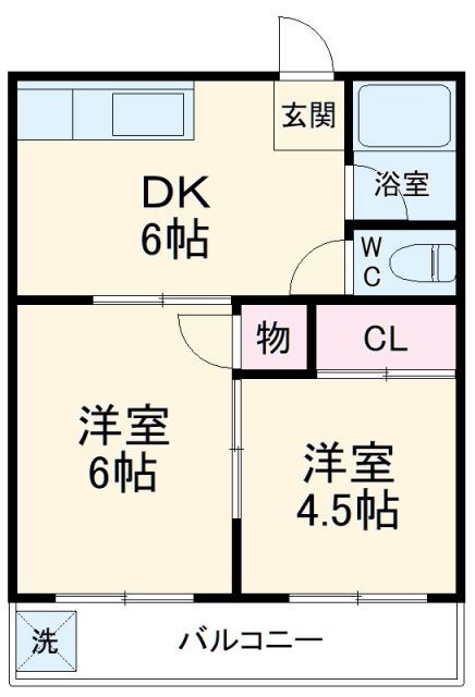埼玉県草加市弁天２ 獨協大学前駅 2DK アパート 賃貸物件詳細