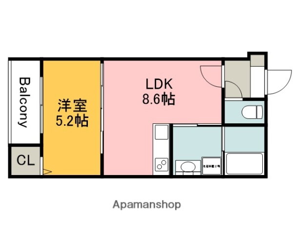 広島県広島市西区小河内町２ 福島町駅 1LDK アパート 賃貸物件詳細