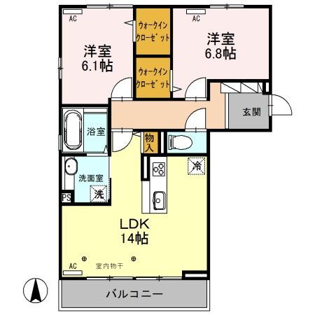 栃木県宇都宮市西川田町 宇都宮駅 2LDK アパート 賃貸物件詳細