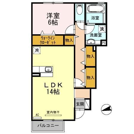 富山県富山市上袋 1LDK アパート 賃貸物件詳細