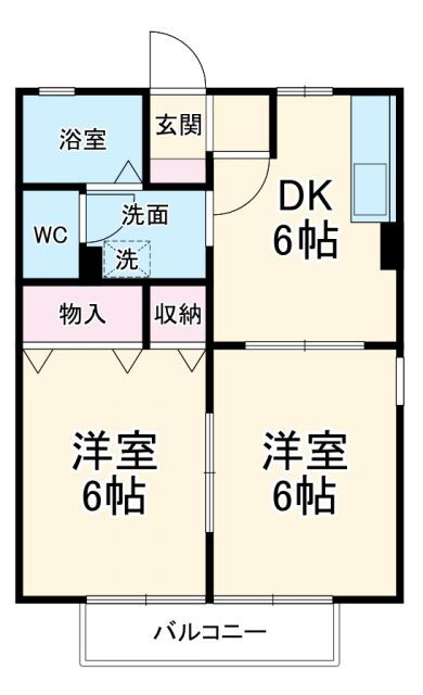 メゾンラ・フォーレ 2階 2DK 賃貸物件詳細