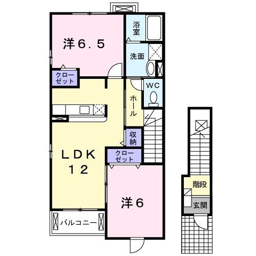 エルフィン 2階 2LDK 賃貸物件詳細