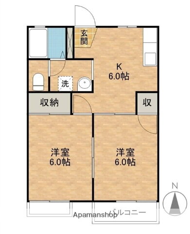 群馬県前橋市下新田町 前橋駅 2DK アパート 賃貸物件詳細