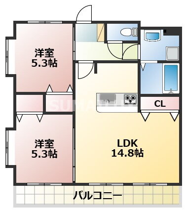 熊本県熊本市中央区本山町 平成駅 2LDK マンション 賃貸物件詳細