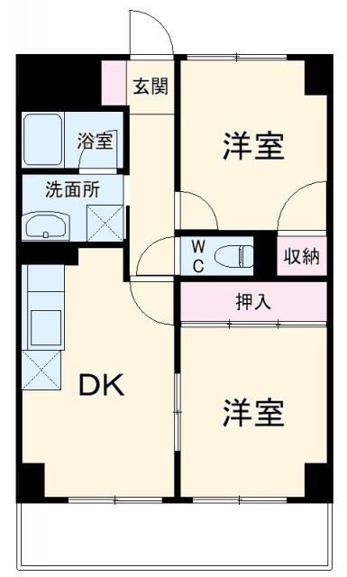 埼玉県三郷市早稲田３ 三郷駅 2DK マンション 賃貸物件詳細