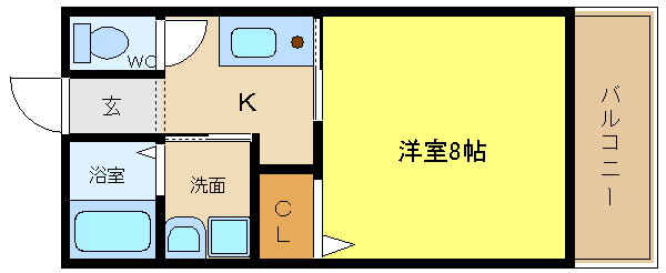 兵庫県姫路市北条永良町 姫路駅 1K アパート 賃貸物件詳細