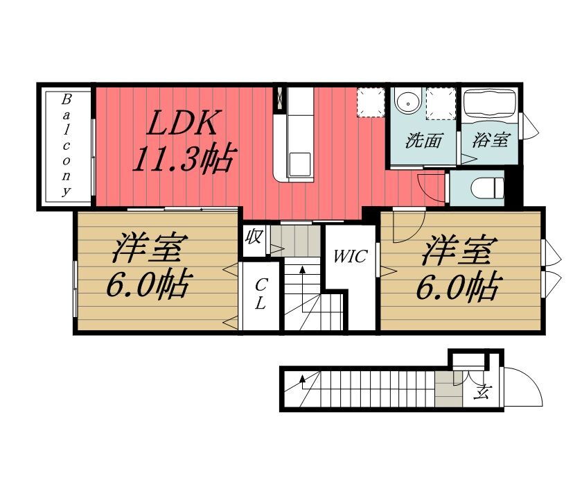 千葉県大網白里市大竹 大網駅 2LDK アパート 賃貸物件詳細
