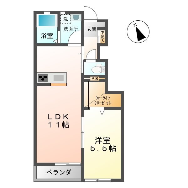 岡山県岡山市南区藤田 備前西市駅 1LDK アパート 賃貸物件詳細