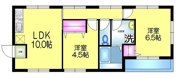 海神レジデンス 2階 2LDK 賃貸物件詳細