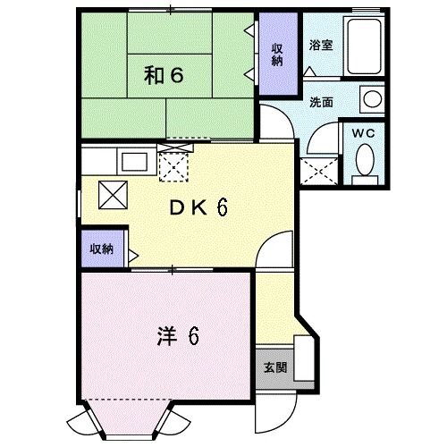 福岡県嘉穂郡桂川町大字九郎丸 桂川駅 2DK アパート 賃貸物件詳細