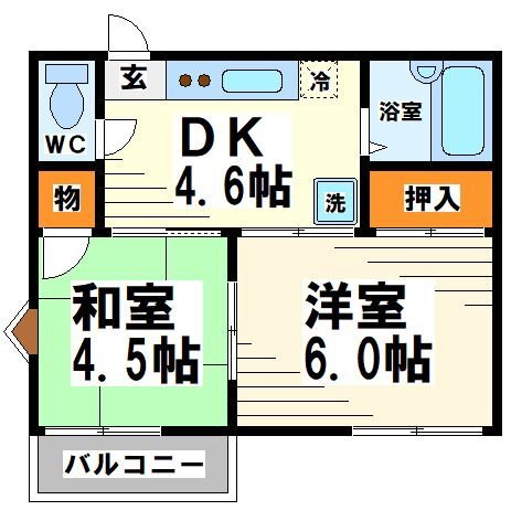 東京都調布市菊野台２ 柴崎駅 2DK アパート 賃貸物件詳細