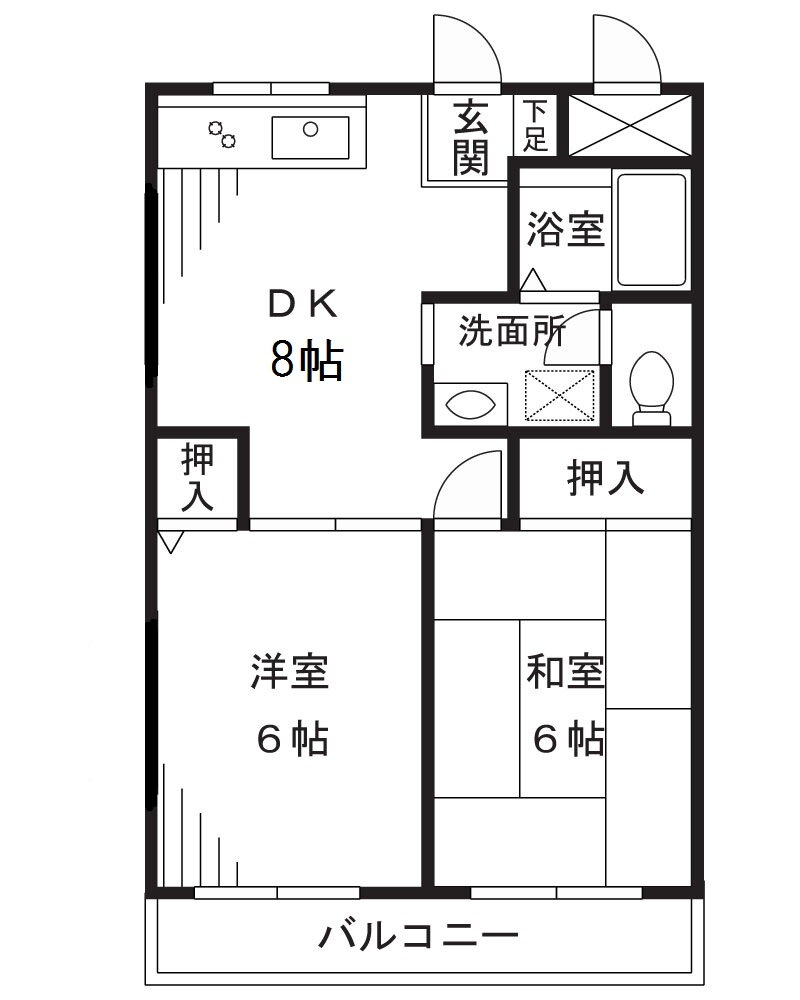 神奈川県川崎市高津区子母口 武蔵中原駅 2DK マンション 賃貸物件詳細