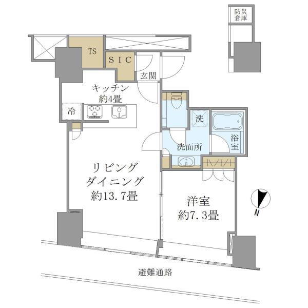 大阪府大阪市北区堂島２ 渡辺橋駅 1LDK マンション 賃貸物件詳細