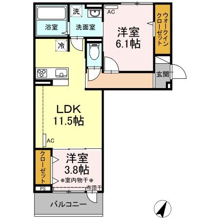 栃木県那須塩原市新南 西那須野駅 2LDK アパート 賃貸物件詳細