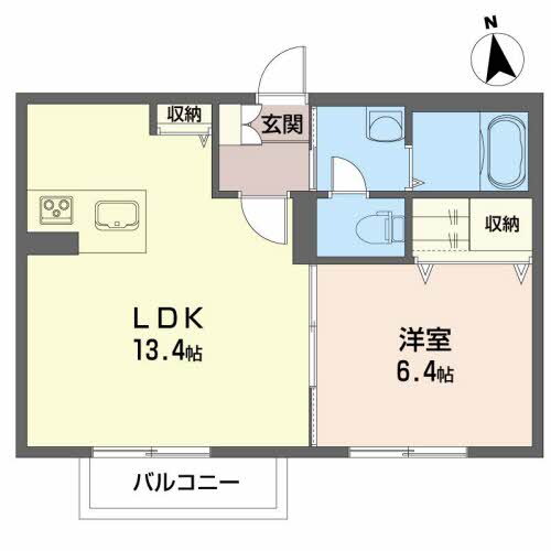 山形県山形市宮町２ 北山形駅 1LDK アパート 賃貸物件詳細