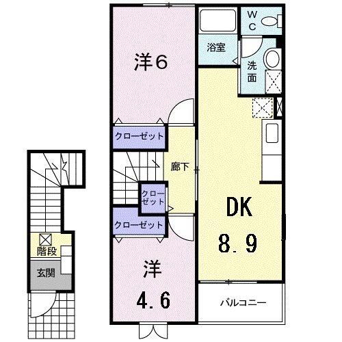 島根県松江市西川津町 松江駅 2DK アパート 賃貸物件詳細