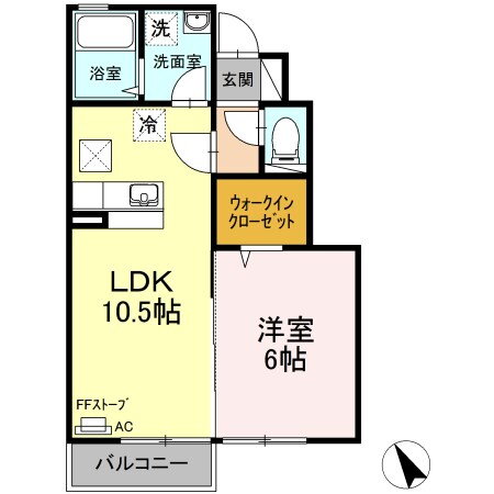 青森県八戸市諏訪３ 1LDK アパート 賃貸物件詳細