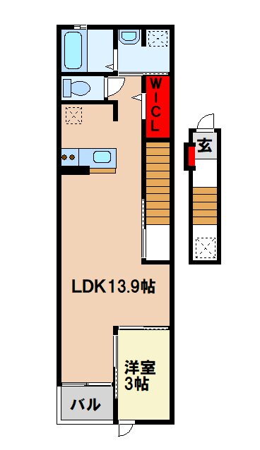 福岡県筑紫野市武蔵３ 二日市駅 1LDK アパート 賃貸物件詳細