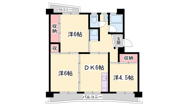 兵庫県三木市志染町西自由が丘２ 志染駅 3DK マンション 賃貸物件詳細