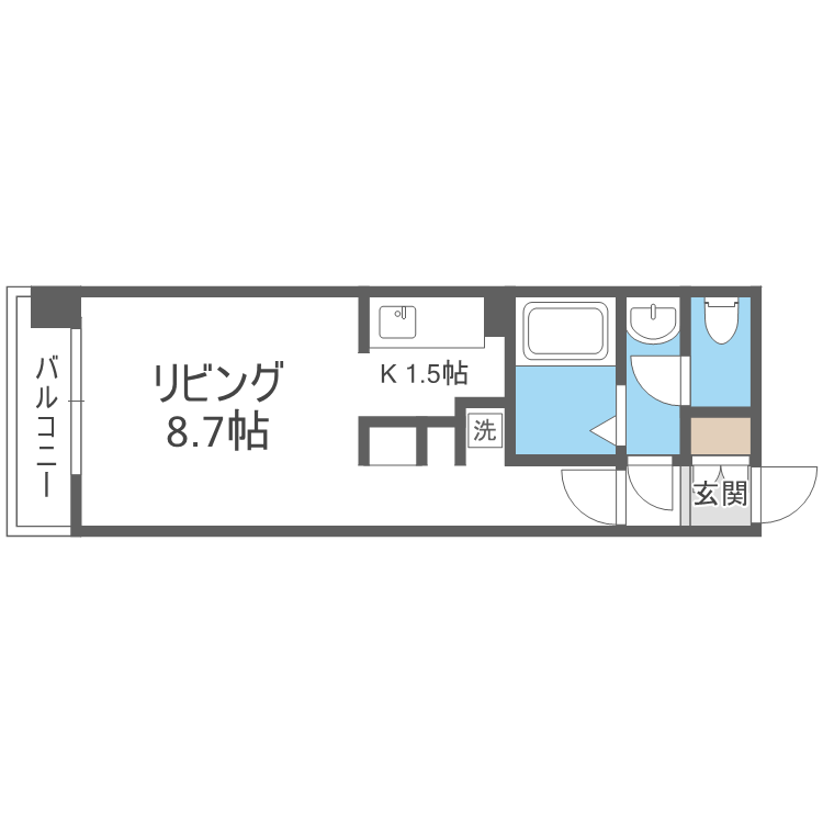 北海道札幌市北区北十八条西３ 北１８条駅 1K マンション 賃貸物件詳細