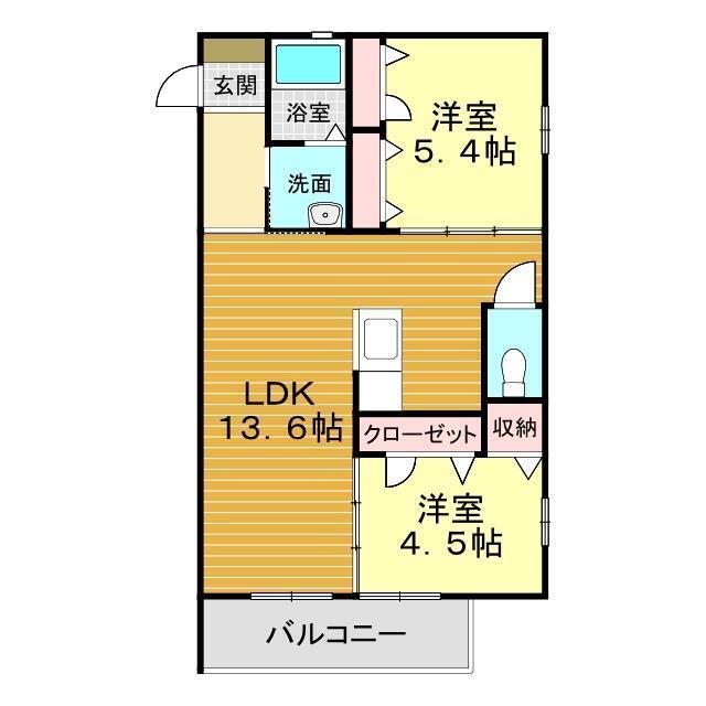 山口県下関市長府三島町 長府駅 2LDK アパート 賃貸物件詳細