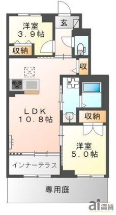 東京都東大和市蔵敷１ 上北台駅 2LDK アパート 賃貸物件詳細