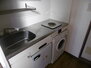 中川ビル 電気コンロ・ミニ冷蔵庫・ミニ洗濯機付キッチンです。