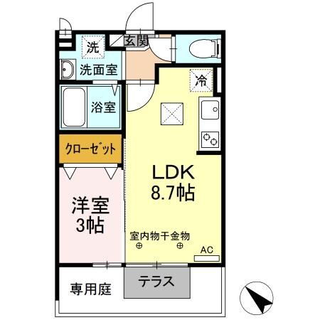 福岡県大川市大字榎津 1LDK アパート 賃貸物件詳細