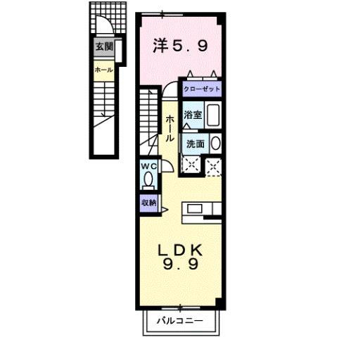 岡山県倉敷市北畝１ 栄駅 1LDK アパート 賃貸物件詳細