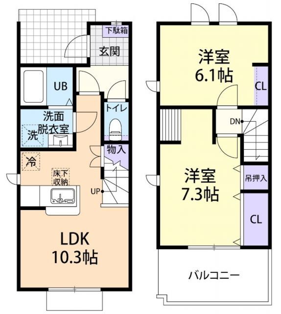 栃木県足利市小俣町 小俣駅 2LDK アパート 賃貸物件詳細