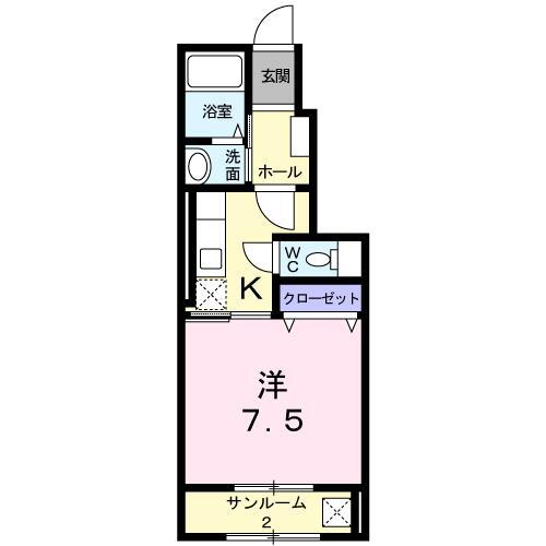 プランドール 1階 1K 賃貸物件詳細
