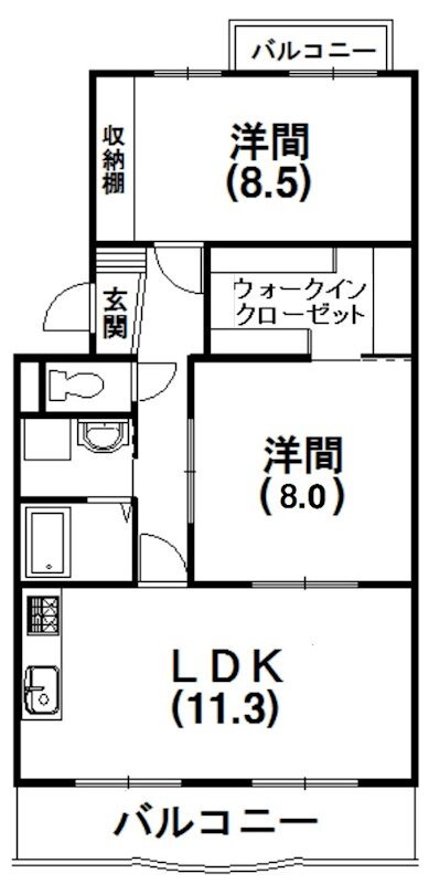 静岡県浜松市中央区萩丘２ 浜松駅 2LDK マンション 賃貸物件詳細