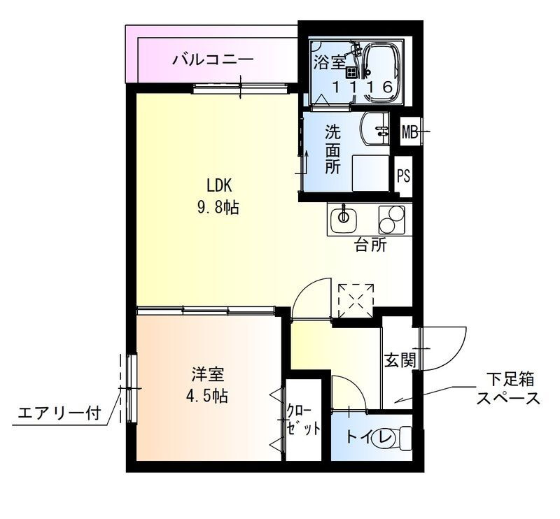 大阪府東大阪市瓜生堂１ 若江岩田駅 1LDK アパート 賃貸物件詳細