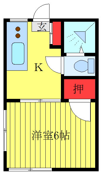 東京都北区西が丘２ 十条駅 1K アパート 賃貸物件詳細