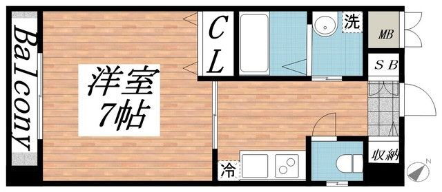 兵庫県神戸市須磨区大黒町２ 板宿駅 1K マンション 賃貸物件詳細