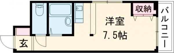 エルムマンション 2階 ワンルーム 賃貸物件詳細