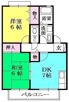 ヴァンテーヌ津門 2階 2DK 賃貸物件詳細