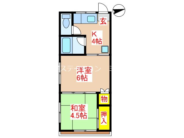 鹿児島県霧島市国分新町１ 2K アパート 賃貸物件詳細